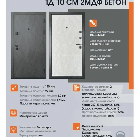 ТД 10 СМ 2МДФ  БЕТОН