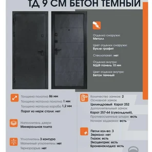ТД 9 СМ БЕТОН ТЕМНЫЙ