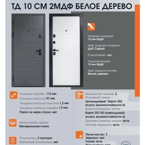 ТД 10 СМ 2МДФ БЕЛОЕ ДЕРЕВО